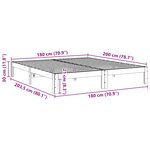 vidaXL Cadre de lit sans matelas 180x200 cm bois massif de pin