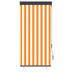 vidaXL Store roulant d'extérieur 80x250 cm Blanc et orange