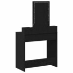 vidaXL Table de Toilette Noir 79 x 41 x 140 cm Bois d'ingénierie