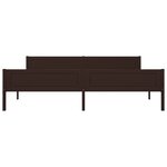 vidaXL Cadre de lit sans matelas pin massif marron foncé 200x200 cm