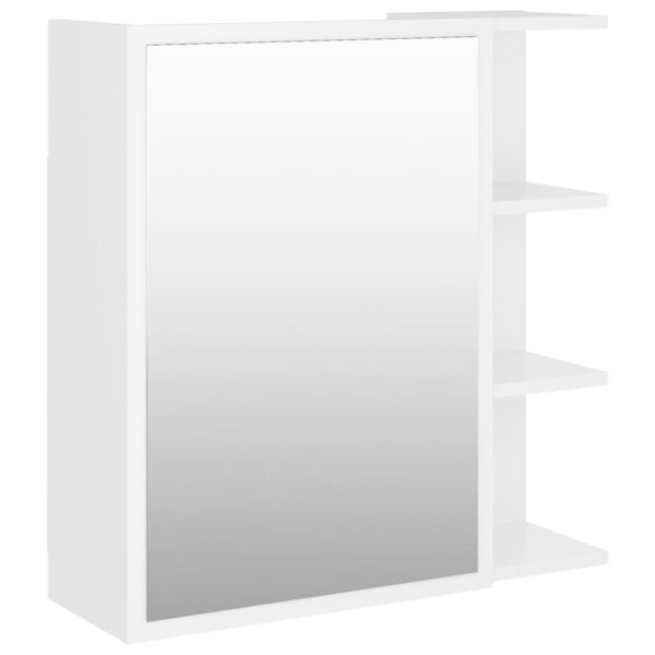vidaXL Armoire à miroir de salle de bain Blanc Bois d’ingénierie