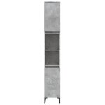 vidaXL Armoire de salle de bain gris béton 30x30x190 cm