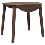 vidaXL Table à manger marron bois massif et caoutchouc