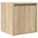 vidaXL Tables de chevet murales 2 Pièces chêne sonoma 38x34x40 cm