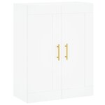 vidaXL Armoires murales 2 Pièces blanc bois d'ingénierie