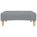 vidaXL Canapé-lit à 2 places avec repose-pied gris clair tissu