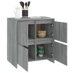 vidaXL Buffets 2 Pièces Sonoma gris 70x41x75 cm Bois d'ingénierie