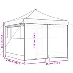 vidaXL Tente de fête 292 x 292 x 315 cm Orange Tissu Oxford