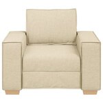 vidaXL Canapé-chaise Crème 60 cm Tissu