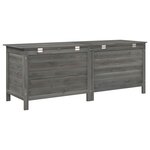 vidaXL Boîte de rangement de jardin anthracite bois massif sapin