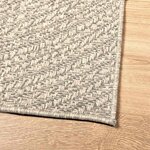vidaXL Tapis ZIZUR crème 120x120 cm aspect de jute intérieur extérieur