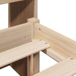 vidaXL Lit bibliothèque sans matelas 160x200 cm bois massif de pin