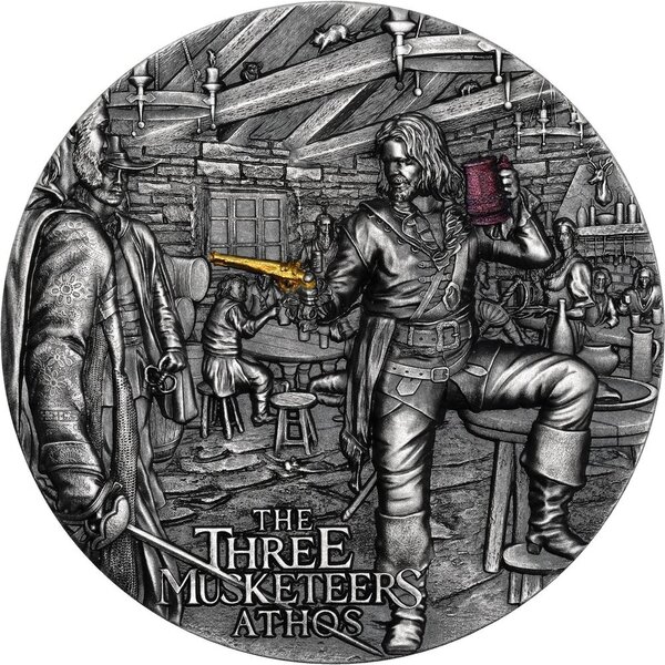 Pièce de monnaie en Argent 5 Dollars g 62.2 (2 oz) Millésime 2023 The Three Musketeers ATHOS
