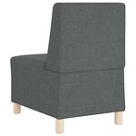 vidaXL Unité de Sofa Modulaire Sans Accoudoirs 3 Pièces Gris foncé