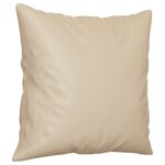 vidaXL Canapé 2 places avec oreillers crème 140 cm tissu microfibre