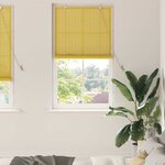 vidaXL Stores et Occultants avec des rideaux Jaune Bambou