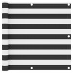 vidaXL Écran de balcon Anthracite et blanc 90x600 cm Tissu Oxford