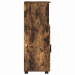 vidaXL Cabinet de salle de bain avec porte Chêne fumé 30 x 35 x 95 cm