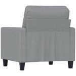 vidaXL Fauteuil Gris clair 60 cm Tissu