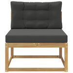 vidaXL Sofa de milieu extérieur Polyester Blanc