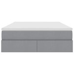 vidaXL Lit avec rangement et matelas Gris clair 140 x 200 cm Polyester
