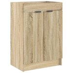 vidaXL Armoire sous évier de salle de bain Chêne Sonoma