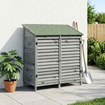 vidaXL Abri de jardin Gris 106 x 56 x 113 5 cm Bois de Sapin Massif