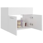 vidaXL Armoire d'évier Blanc 60x38 5x46 cm Aggloméré