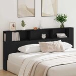 Cabinet de Tête vidaXL Noir Chêne 220x18 5x104 5 cm