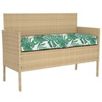 vidaXL Set de coussins de palette Floral 2 Pièces Motif de feuille