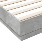 vidaXL Cadre de lit sans matelas gris béton 200x200 cm