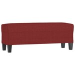 vidaXL Banc Rouge bordeaux 100x35x41 cm Tissu