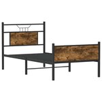 vidaXL Cadre de lit sans matelas chêne fumé 90x190cm bois d'ingénierie