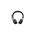 Jabra evolve2 65 casque pc sans fil - casque audio certifié uc avec annulation du bruit et batterie longue durée - adaptateur bl