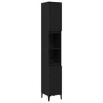 vidaXL Ensemble de Meubles de Salle de Bain 3 Pièces Chêne Noir Bois d'ingénierie
