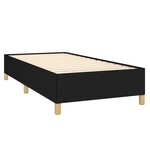 vidaXL Sommier à lattes de lit avec matelas Noir 90x200 cm Tissu