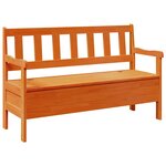 vidaXL Banc extérieur Marron 119 x 44 x 76 cm Bois de pin massif