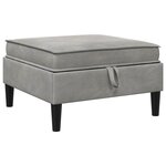 vidaXL Ensemble de meubles pour le salon 5 Pièces Gris clair Velours