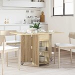 vidaXL Table à dîner 115 x 70 x 75 cm Bois d'ingénierie Chêne Sonoma