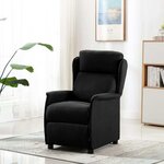 vidaXL Fauteuil inclinable Noir 67.5 x 93.5 x 101.5 cm tissu