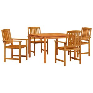 vidaXL Ensemble de salle à manger pour jardin 5 Pièces Marron