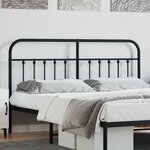 vidaXL Tête de lit de remplacement métal noir 160 cm