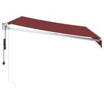 vidaXL Auvent rétractable automatique bordeaux 300x250 cm