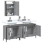 vidaXL Ensemble de meubles de salle de bain 3 Pièces Sonoma gris