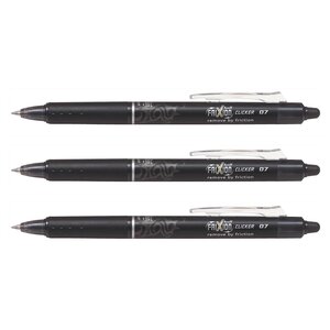 Stylo roller rétractable Frixion Ball Clicker 0 7 Noir x 3 PILOT