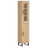 vidaXL Buffet haut Chêne sonoma 34 5x34x180 cm Bois d'ingénierie