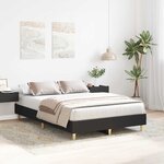 vidaXL Cadre de lit sans matelas noir 120x190 cm bois d'ingénierie