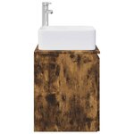 vidaXL Vanité de lavabo mural Chêne fumé 53 x 35 x 63 cm