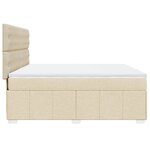 vidaXL Sommier à lattes de lit avec matelas Crème 180x200 cm Tissu