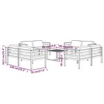 vidaXL Salon de jardin 9 Pièces avec coussins Aluminium Anthracite
